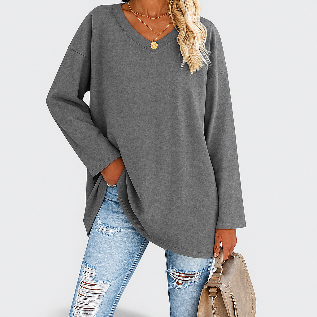 Zuri™ - Women V-Neck Knit Top | Effortless Comfort