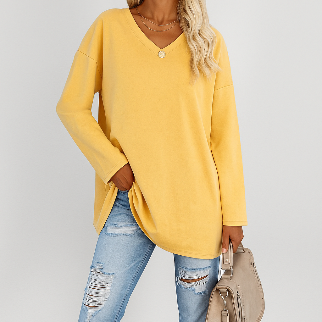Zuri™ - Women V-Neck Knit Top | Effortless Comfort