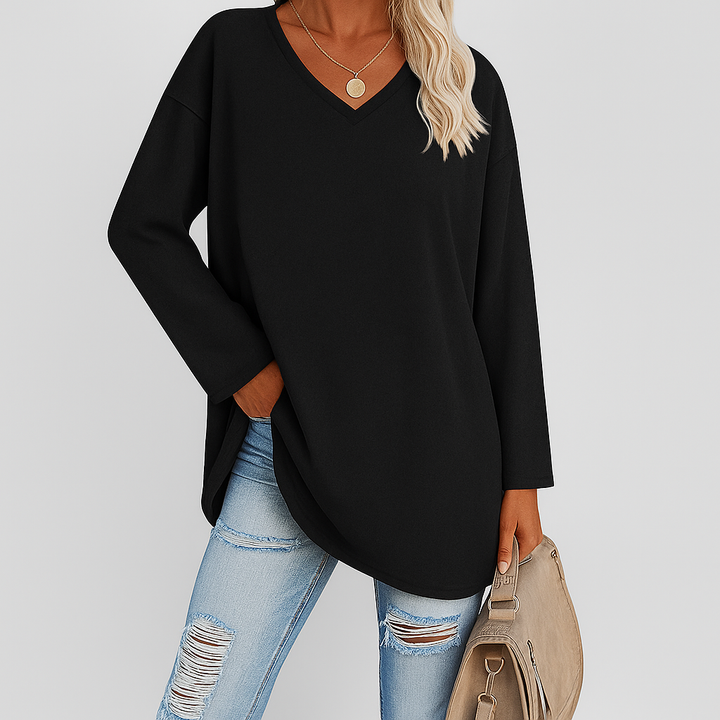 Zuri™ - Women V-Neck Knit Top | Effortless Comfort