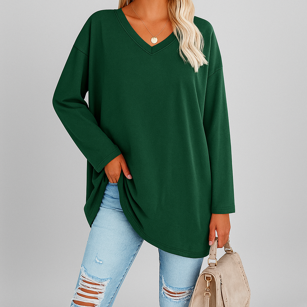 Zuri™ - Women V-Neck Knit Top | Effortless Comfort