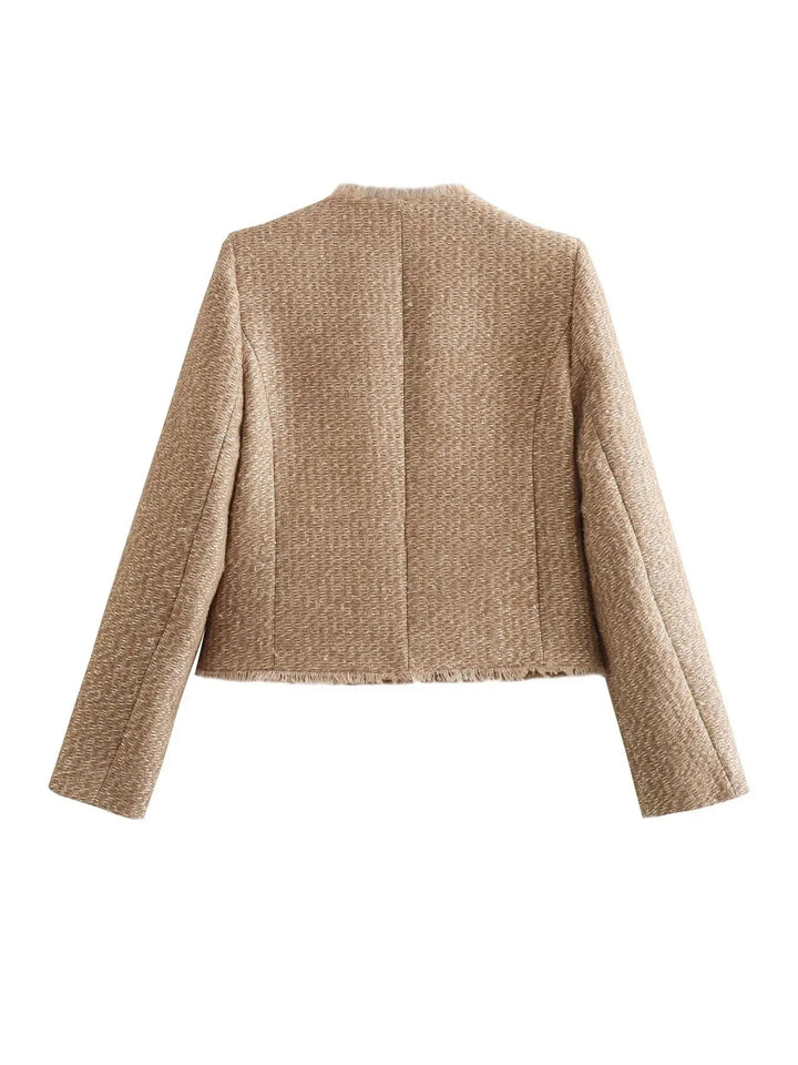 Aisling™ - Stylish Tweed Cropped Jacket