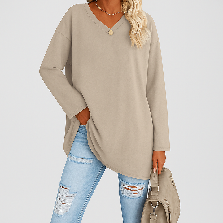 Zuri™ - Women V-Neck Knit Top | Effortless Comfort