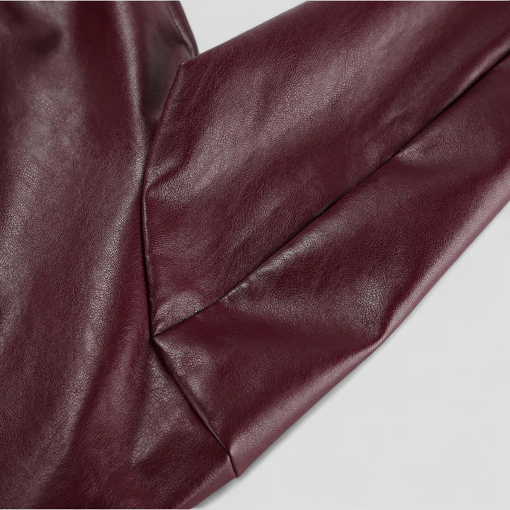 Zorielle™ - Stylish Oxblood Shine Jacket