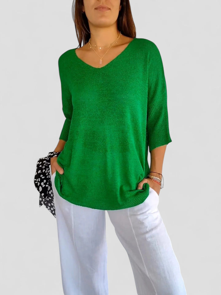 Aurea™ - V-Neck Knit Top