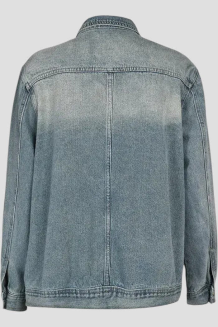 Nola™ - Feminique Chic Asymmetric Denim Jacket