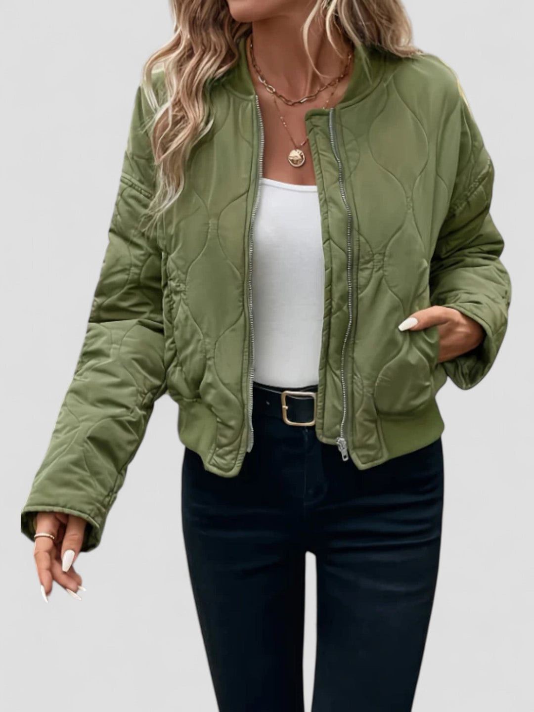 Kaia™ - The Quilted Bomber Jacket