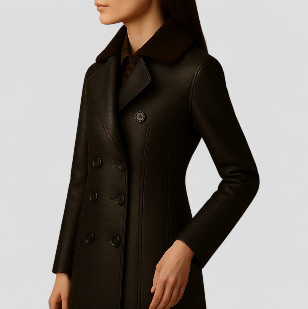 Maya™ - Classic Luxe Leather Coat | Timeless & Versatile